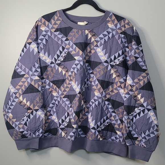 Universal Thread Tops - Universal Thread Quilted Pullover NWT 1X Oversized Cottagecore